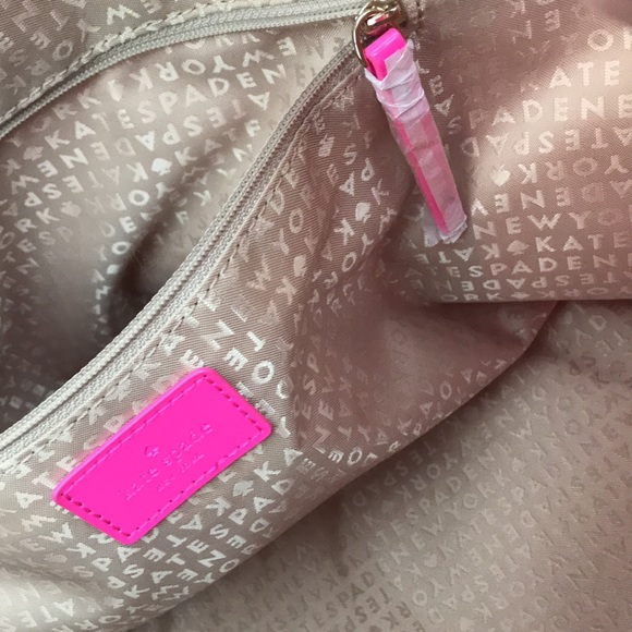 Kate Spade pink handbag with zip top - Picture 8 of 15
